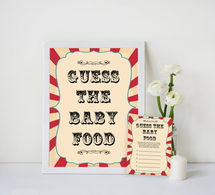 Guess The Baby Food Game - Circus