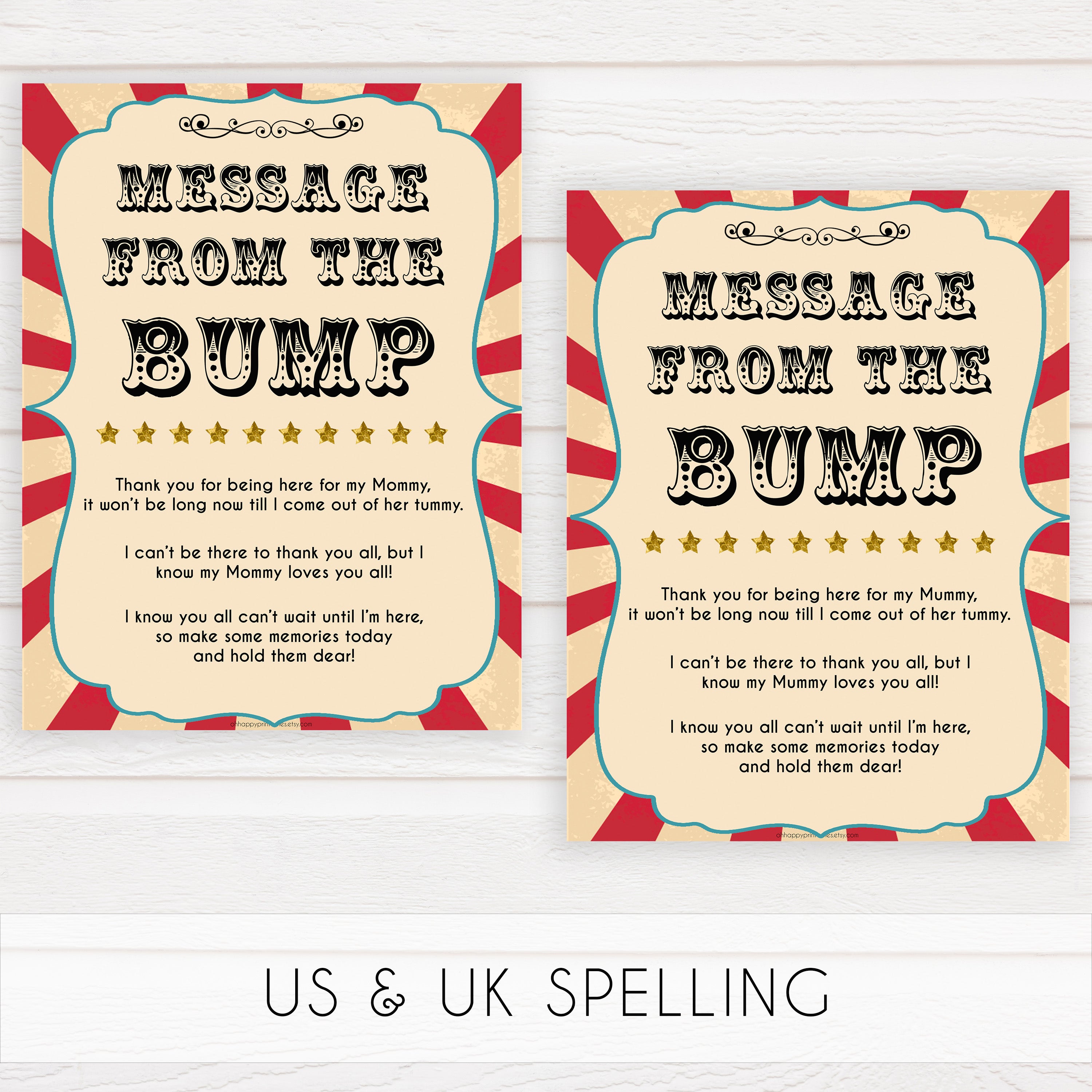 Circus message from the bump baby shower games, circus baby games, carnival baby games, printable baby games, fun baby games, popular baby games, carnival baby shower, carnival theme