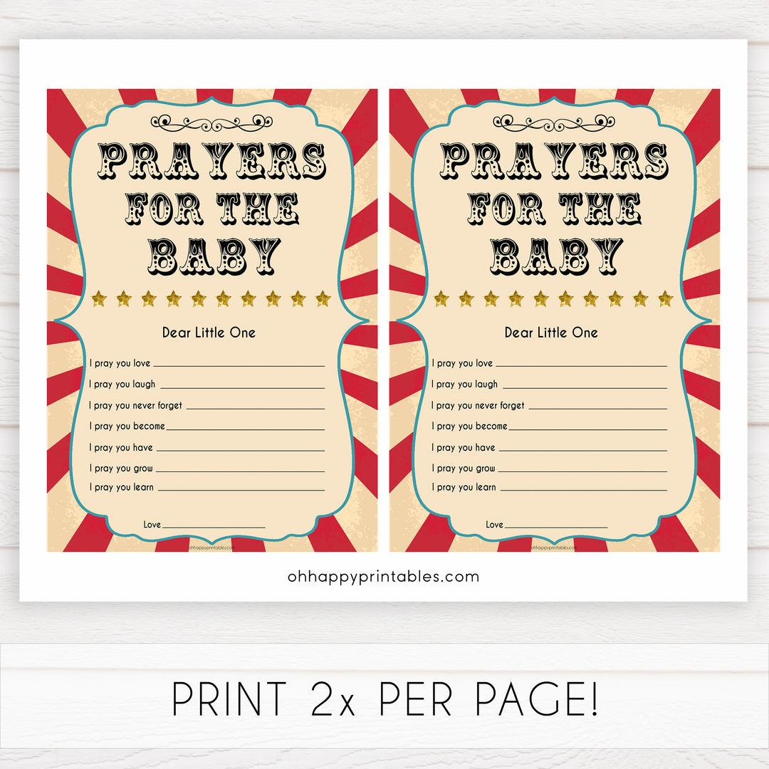 Circus prayers for the baby baby shower games, circus baby games, carnival baby games, printable baby games, fun baby games, popular baby games, carnival baby shower, carnival theme