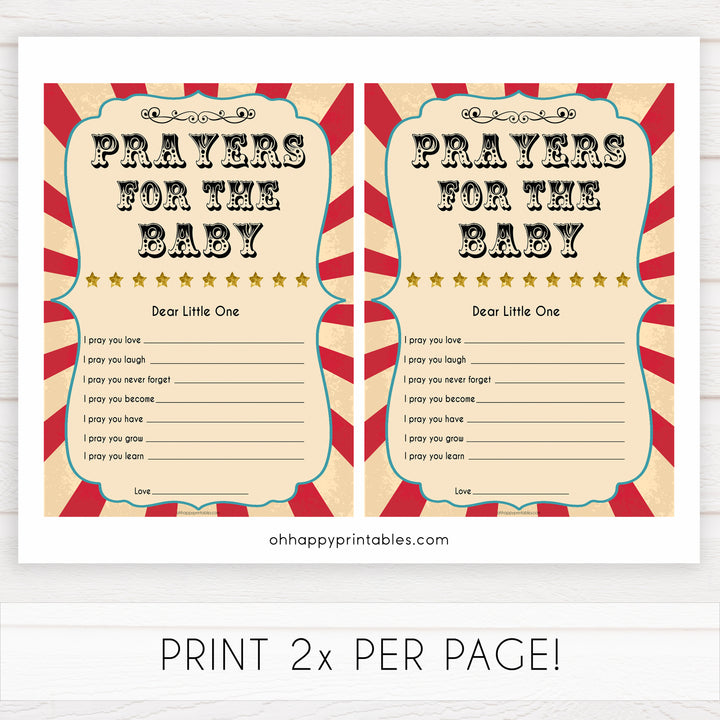 Circus prayers for the baby baby shower games, circus baby games, carnival baby games, printable baby games, fun baby games, popular baby games, carnival baby shower, carnival theme