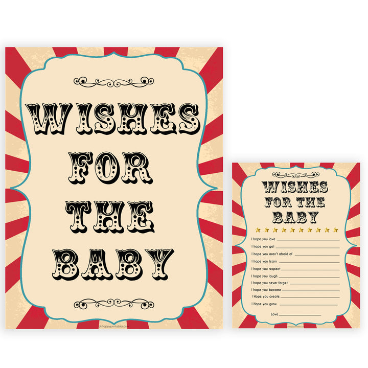 Circus wishes for the baby baby shower games, circus baby games, carnival baby games, printable baby games, fun baby games, popular baby games, carnival baby shower, carnival theme