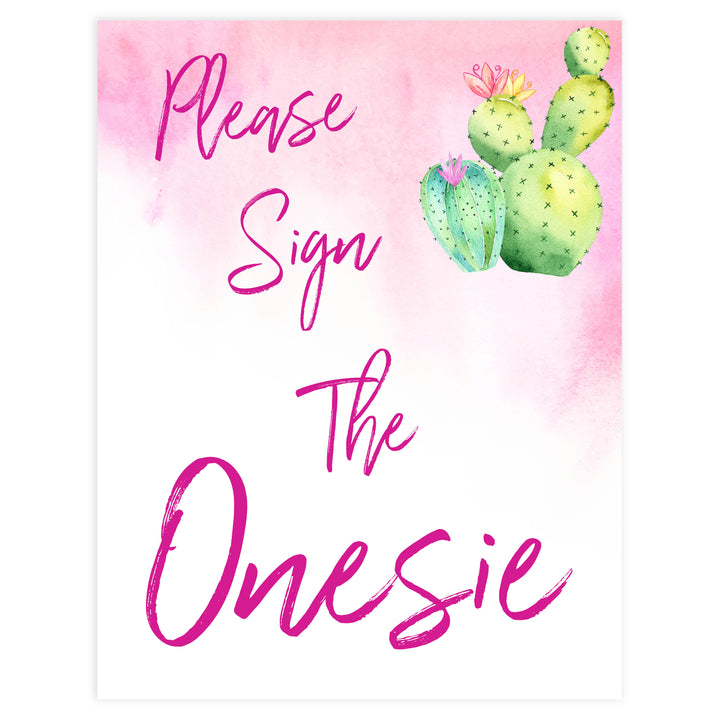 Cactus baby games, sign the onesie sign, printable baby shower games, Mexican baby shower, fun baby games, top baby games, best baby games, baby shower games