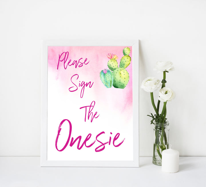 Cactus baby games, sign the onesie sign, printable baby shower games, Mexican baby shower, fun baby games, top baby games, best baby games, baby shower games