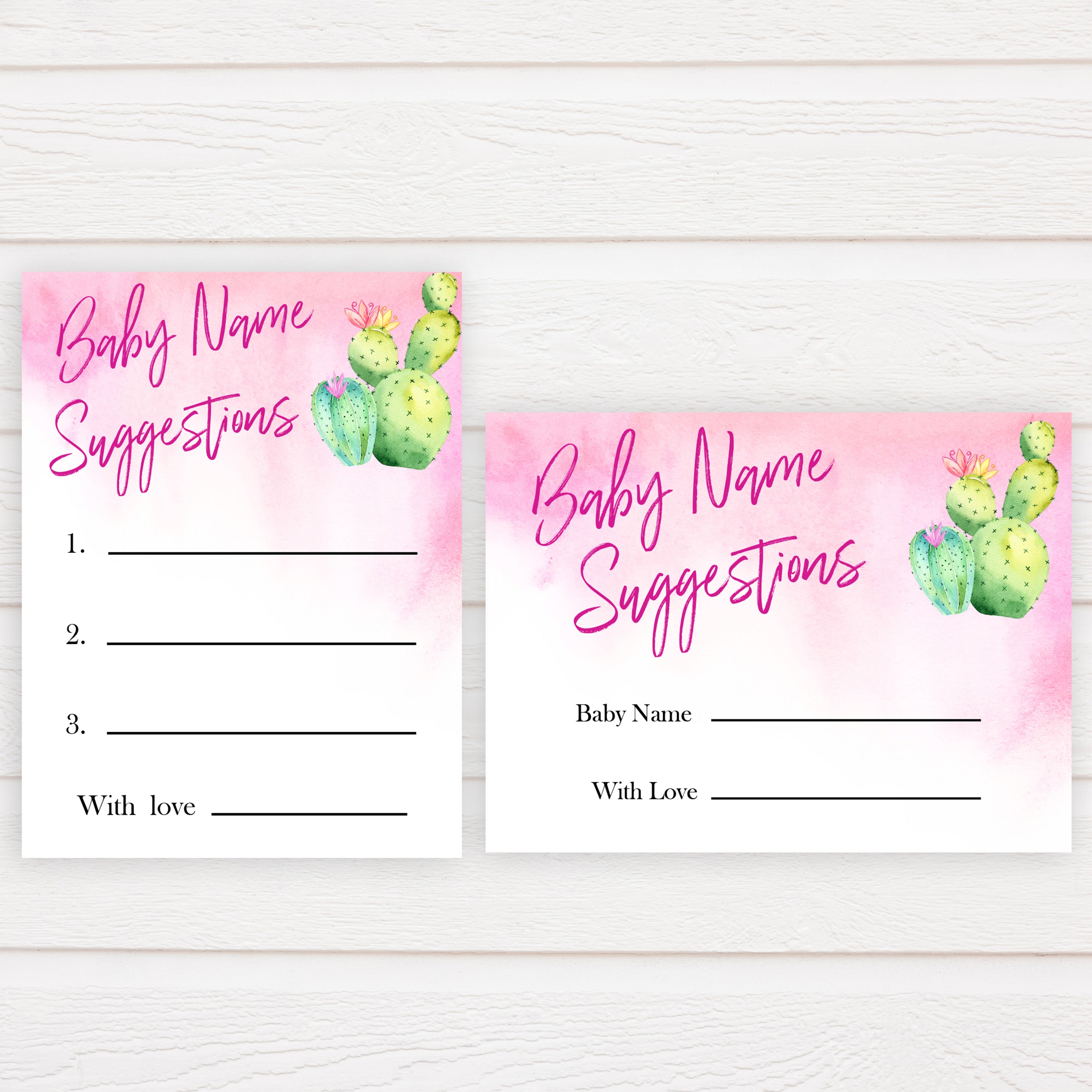 Cactus baby shower games, cactus baby name suggestions baby game, printable baby games, Mexican baby shower, Mexican baby games, fiesta baby games, popular baby games, printable baby games