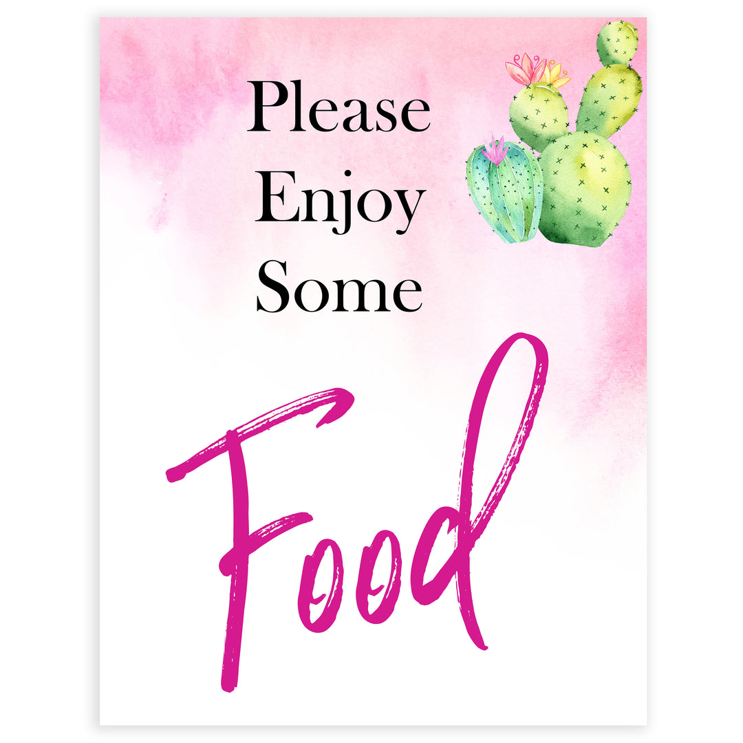 Cactus baby decor, food baby signs, baby food decor, Mexican baby signs, baby shower decor, baby signs, printable baby signs, baby decor, 