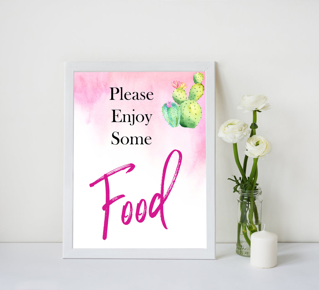 Cactus baby decor, food baby signs, baby food decor, Mexican baby signs, baby shower decor, baby signs, printable baby signs, baby decor, 