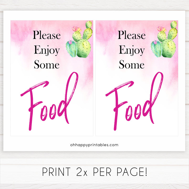 Cactus baby decor, food baby signs, baby food decor, Mexican baby signs, baby shower decor, baby signs, printable baby signs, baby decor, 