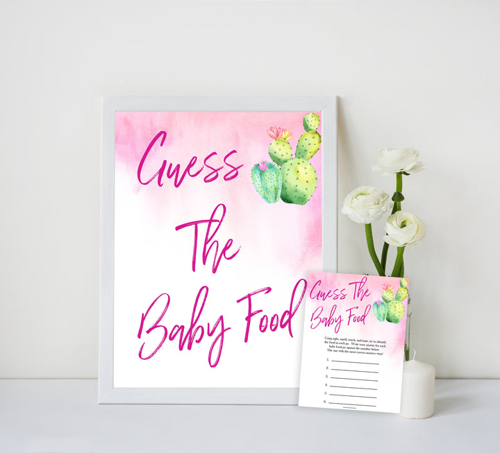 Cactus baby shower games, cactus guess the baby food baby game, printable baby games, Mexican baby shower, Mexican baby games, fiesta baby games, popular baby games, printable baby games