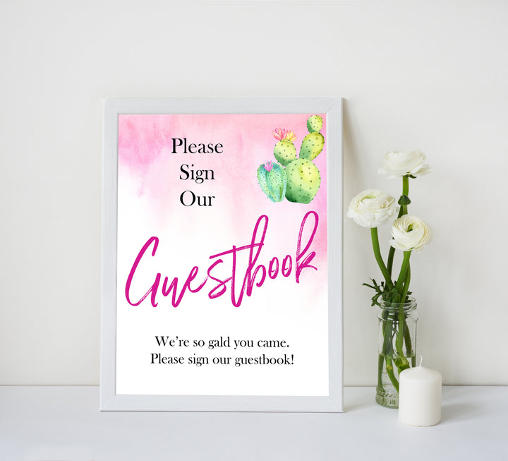 Cactus baby decor, guestbook baby signs, guestbook baby decor, Mexican baby signs, baby shower decor, baby signs, printable baby signs, baby decor, 