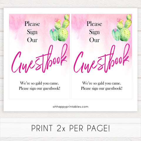 Cactus baby decor, guestbook baby signs, guestbook baby decor, Mexican baby signs, baby shower decor, baby signs, printable baby signs, baby decor, 