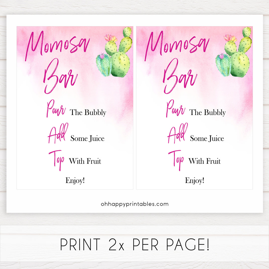 Cactus baby decor, momosa baby signs, mumosa baby decor, Mexican baby signs, baby shower decor, baby signs, printable baby signs, baby decor, 