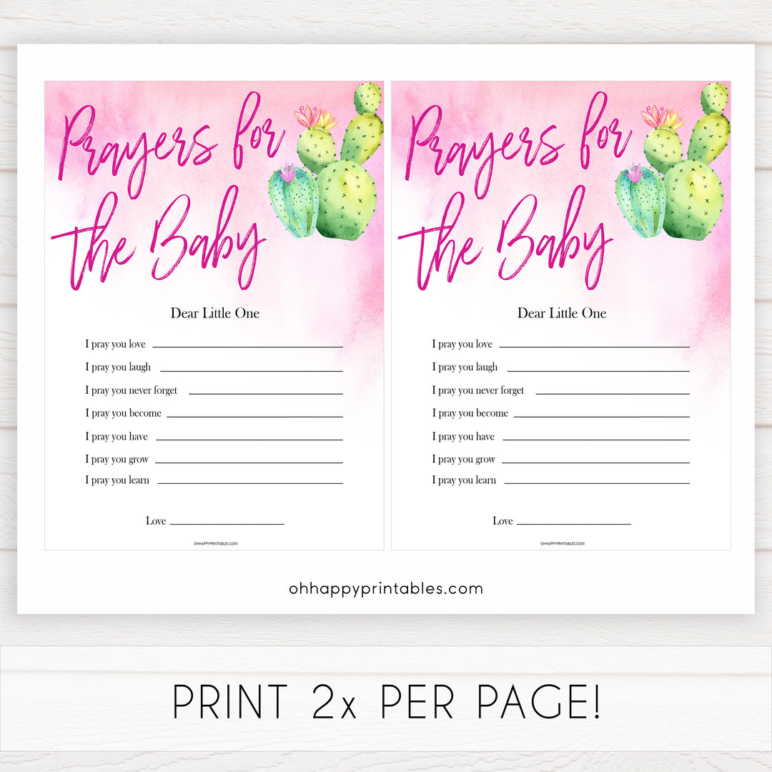 Cactus baby shower games, cactus prayers for the baby baby game, printable baby games, Mexican baby shower, Mexican baby games, fiesta baby games, popular baby games, printable baby games