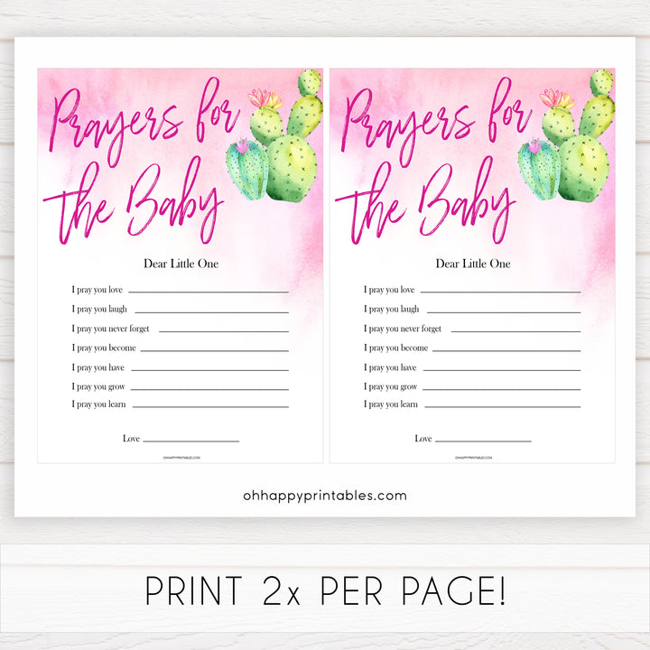 Cactus baby shower games, cactus prayers for the baby baby game, printable baby games, Mexican baby shower, Mexican baby games, fiesta baby games, popular baby games, printable baby games