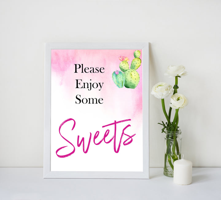 Cactus baby decor, sweets baby sign, sweets baby decor, Mexican baby signs, baby shower decor, baby signs, printable baby signs, baby decor, 