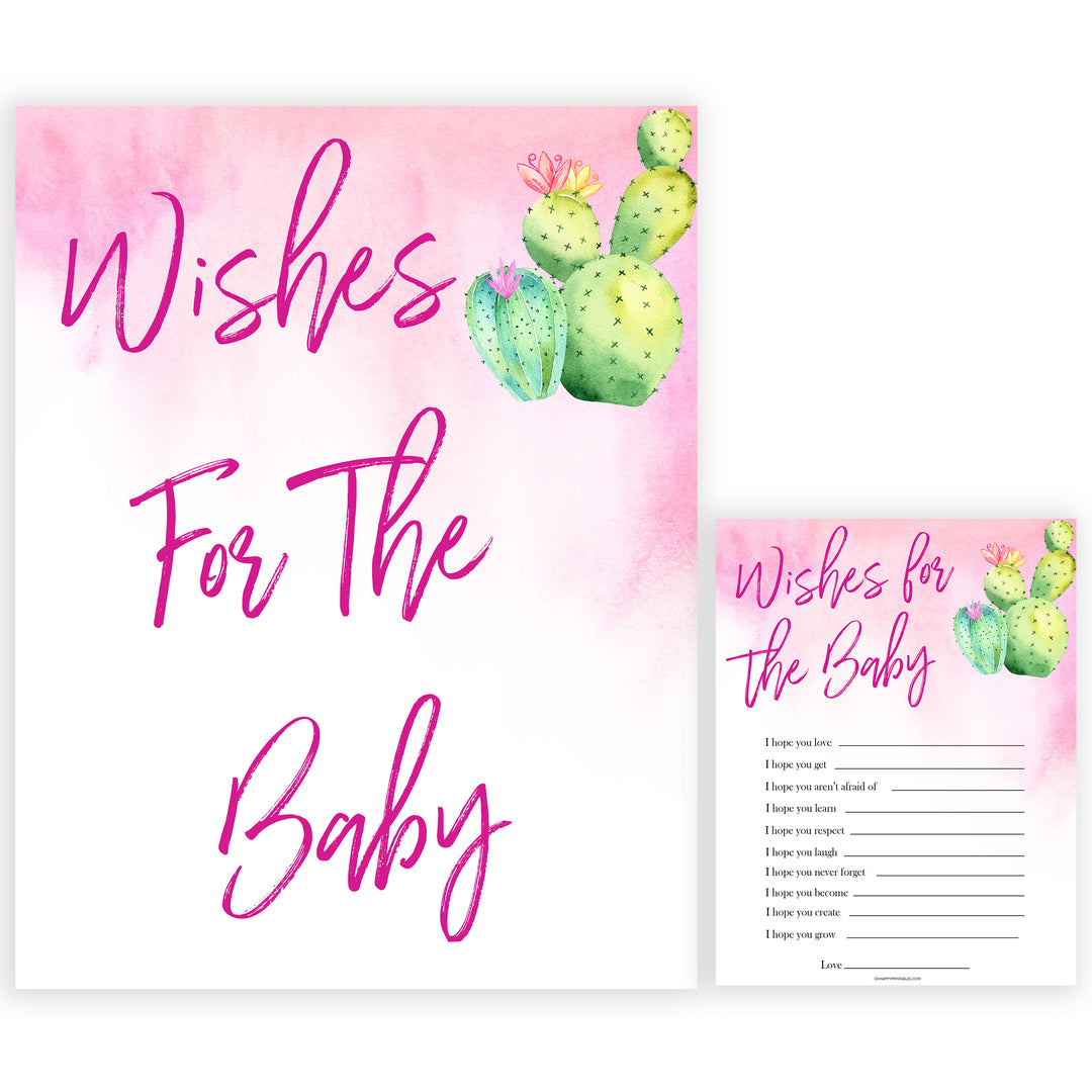 Cactus baby shower games, cactus wishes for the baby baby game, printable baby games, Mexican baby shower, Mexican baby games, fiesta baby games, popular baby games, printable baby games