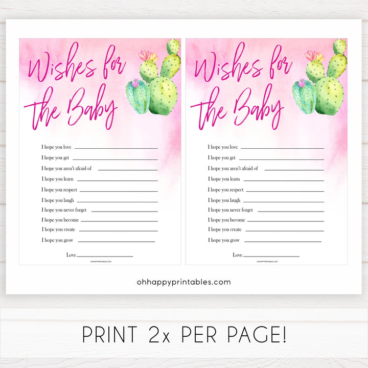 Cactus baby shower games, cactus wishes for the baby baby game, printable baby games, Mexican baby shower, Mexican baby games, fiesta baby games, popular baby games, printable baby games
