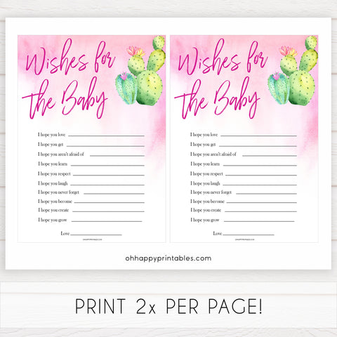 Cactus baby shower games, cactus wishes for the baby baby game, printable baby games, Mexican baby shower, Mexican baby games, fiesta baby games, popular baby games, printable baby games