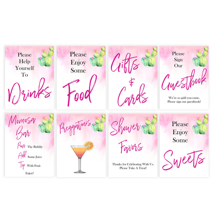 Cactus baby decor, Mexican baby signs, baby sign bundle, baby shower decor, baby signs, printable baby signs, baby decor, 