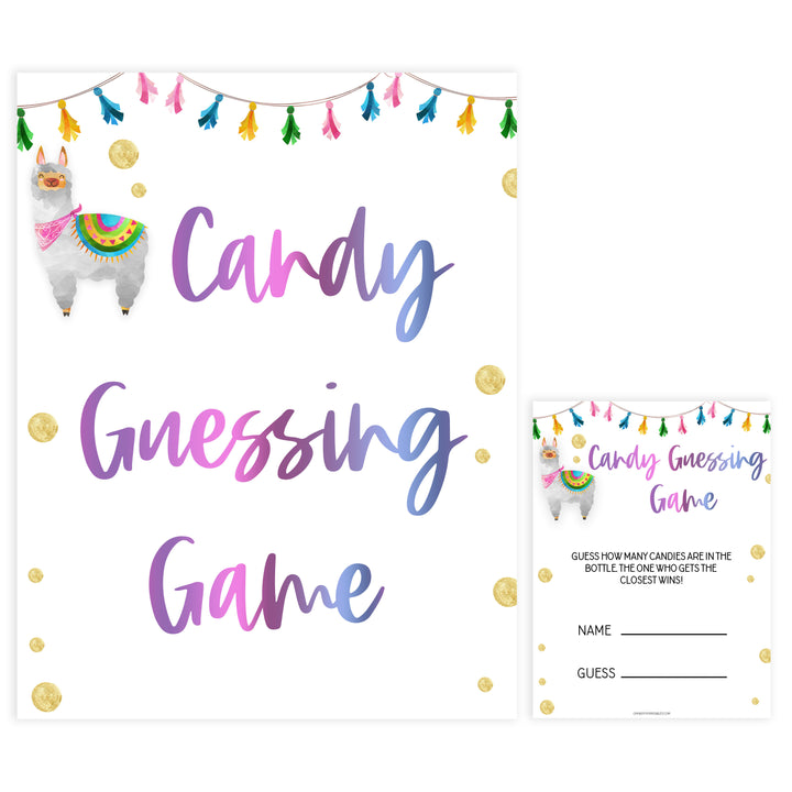 candy guessing game, Printable baby shower games, llama fiesta fun baby games, baby shower games, fun baby shower ideas, top baby shower ideas, Llama fiesta shower baby shower, fiesta baby shower ideas