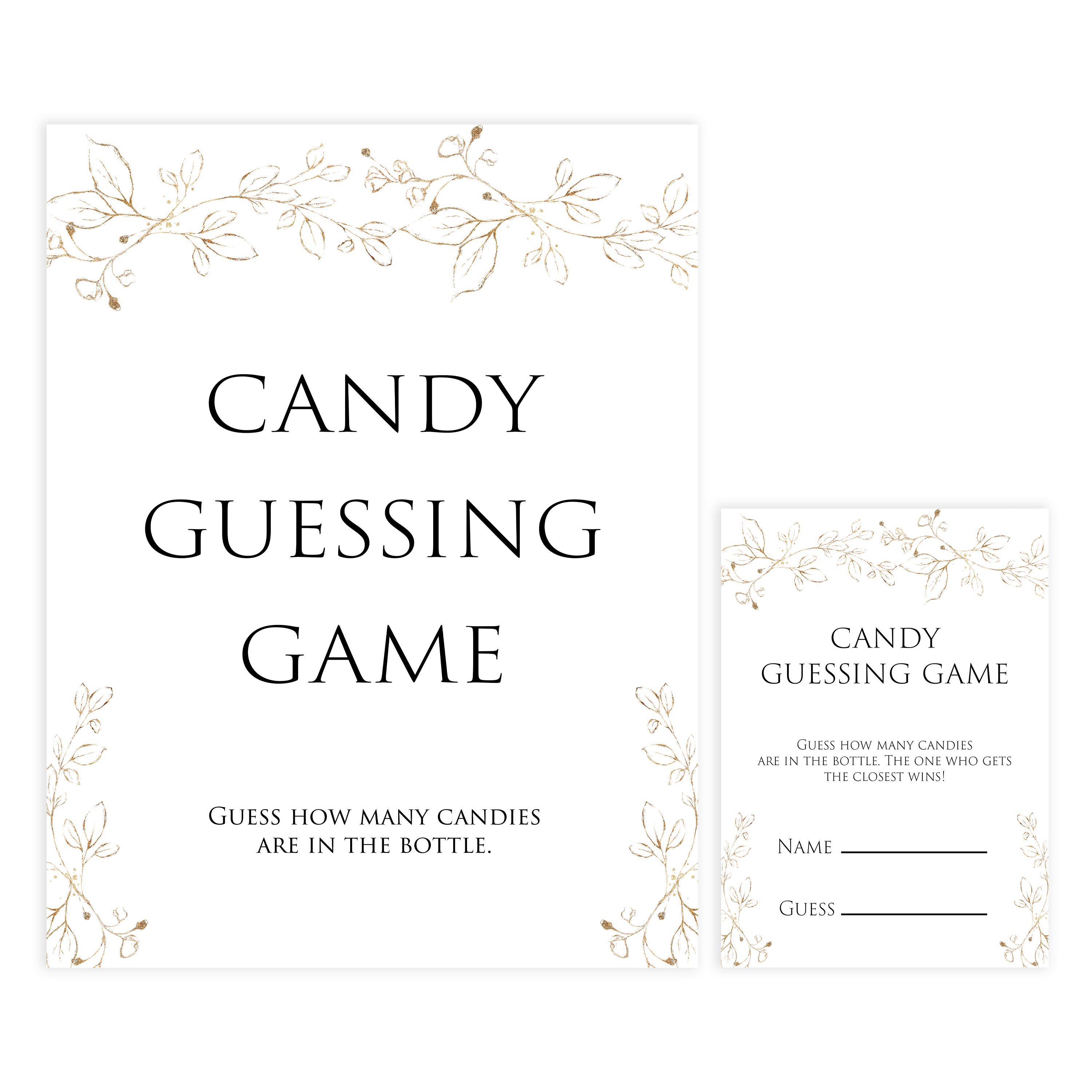 candy guessing game, Printable baby shower games, gold leaf baby games, baby shower games, fun baby shower ideas, top baby shower ideas, gold leaf baby shower, baby shower games, fun gold leaf baby shower ideas