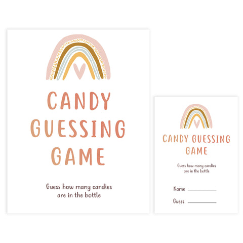 candy guessing game, Printable baby shower games, boho rainbow baby games, baby shower games, fun baby shower ideas, top baby shower ideas, boho rainbow baby shower, baby shower games, fun boho rainbow baby shower ideas