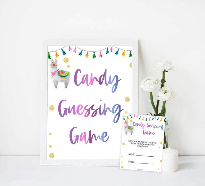 candy guessing game, Printable baby shower games, llama fiesta fun baby games, baby shower games, fun baby shower ideas, top baby shower ideas, Llama fiesta shower baby shower, fiesta baby shower ideas