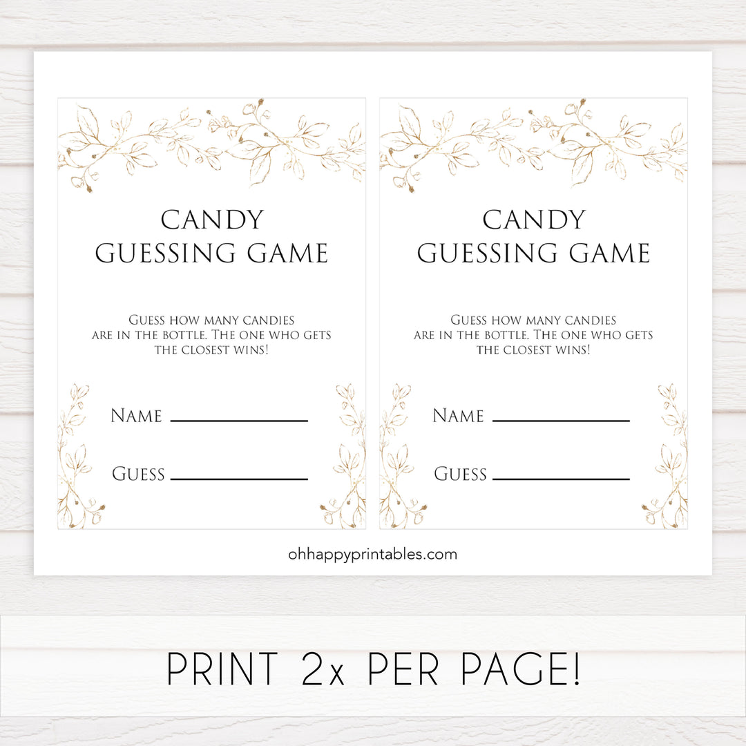 candy guessing game, Printable baby shower games, gold leaf baby games, baby shower games, fun baby shower ideas, top baby shower ideas, gold leaf baby shower, baby shower games, fun gold leaf baby shower ideas