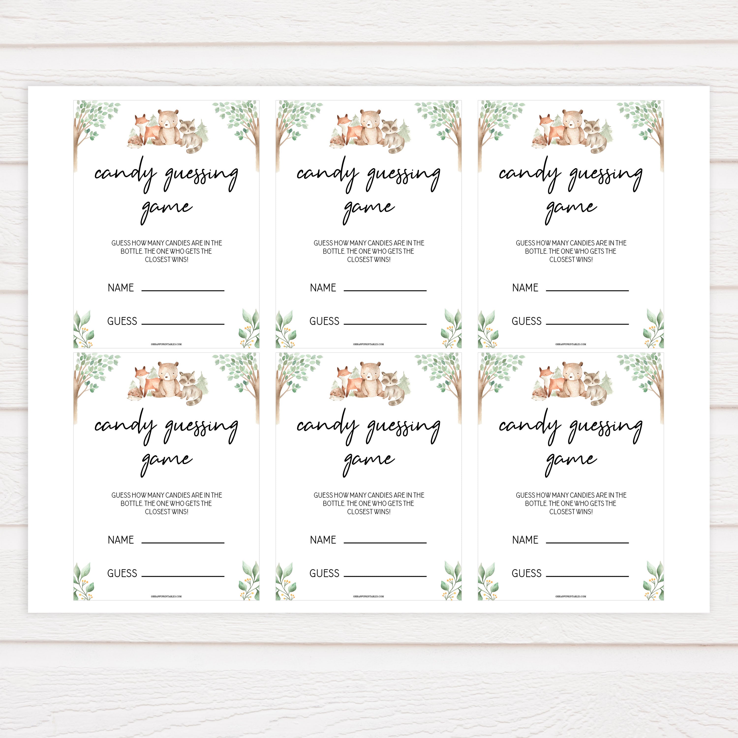 candy guessing game, Printable baby shower games, woodland animals baby games, baby shower games, fun baby shower ideas, top baby shower ideas, woodland baby shower, baby shower games, fun woodland animals baby shower ideas