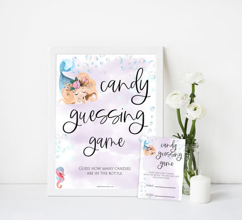 candy guessing game, Printable baby shower games, little mermaid baby games, baby shower games, fun baby shower ideas, top baby shower ideas, little mermaid baby shower, baby shower games, pink hearts baby shower ideas