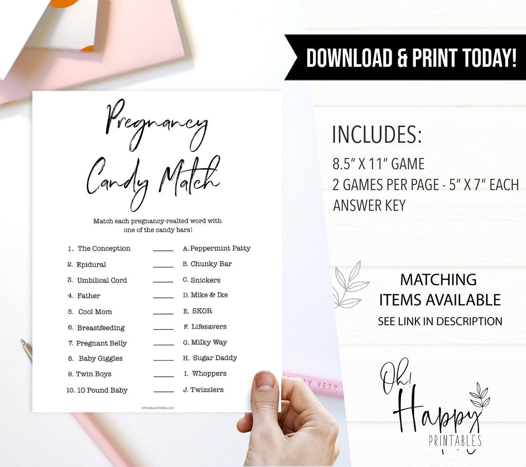 gender neutral baby shower games, pregnancy candy match game, baby games, printable baby shower, popular baby games, fun baby games, baby shower games