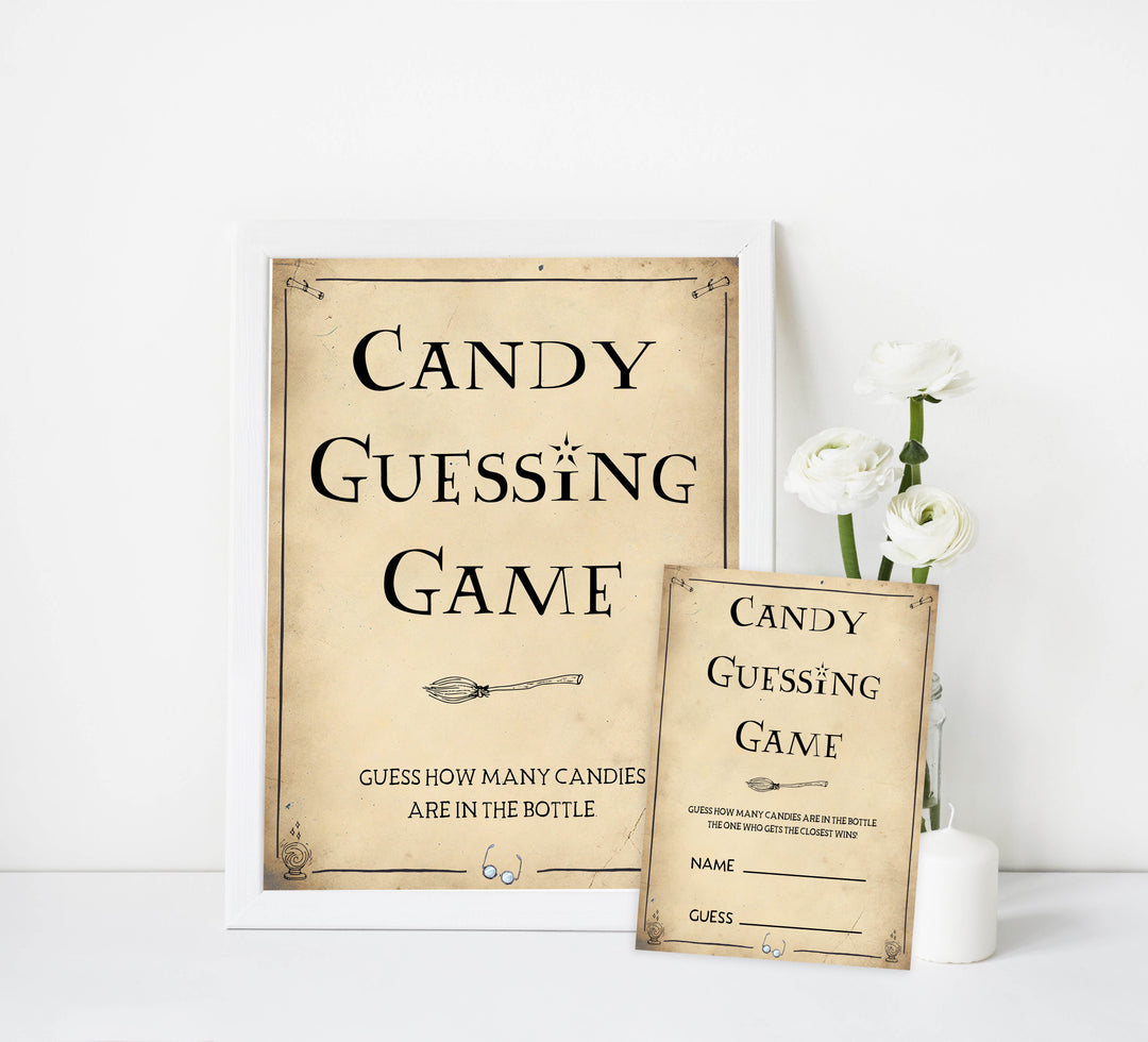 Candy Guessing Baby Game, Wizard baby shower games, printable baby shower games, Harry Potter baby games, Harry Potter baby shower, fun baby shower games,  fun baby ideas