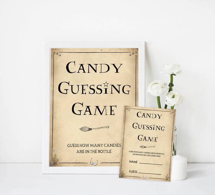 Candy Guessing Baby Game, Wizard baby shower games, printable baby shower games, Harry Potter baby games, Harry Potter baby shower, fun baby shower games,  fun baby ideas