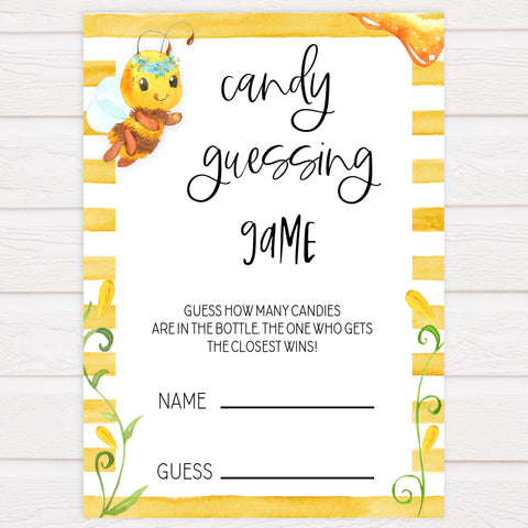 candy guessing game, Printable baby shower games, mommy bee fun baby games, baby shower games, fun baby shower ideas, top baby shower ideas, mommy to bee baby shower, friends baby shower ideas