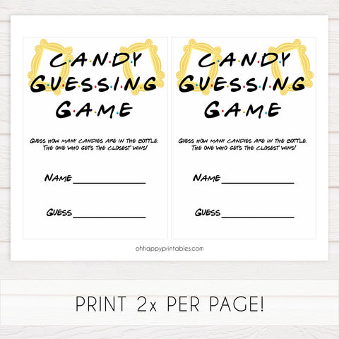 candy guessing game, Printable baby shower games, friends fun baby games, baby shower games, fun baby shower ideas, top baby shower ideas, friends baby shower, friends baby shower ideas