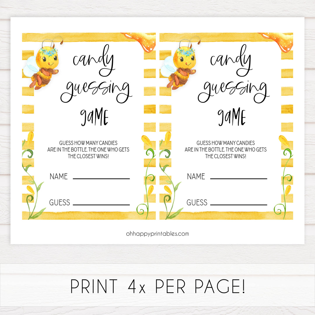 candy guessing game, Printable baby shower games, mommy bee fun baby games, baby shower games, fun baby shower ideas, top baby shower ideas, mommy to bee baby shower, friends baby shower ideas