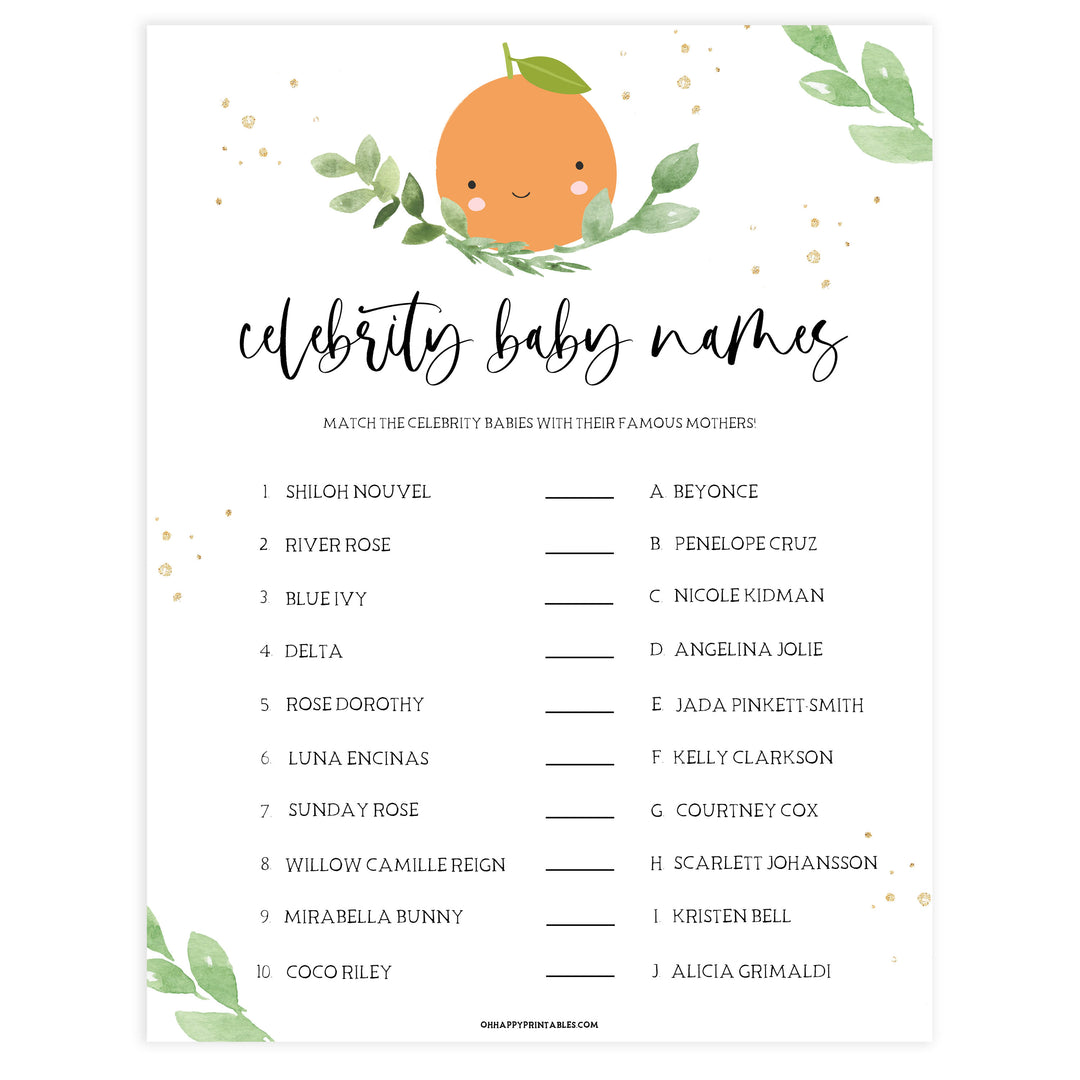 celebrity baby names game, Printable baby shower games, little cutie baby games, baby shower games, fun baby shower ideas, top baby shower ideas, little cutie baby shower, baby shower games, fun little cutie baby shower ideas