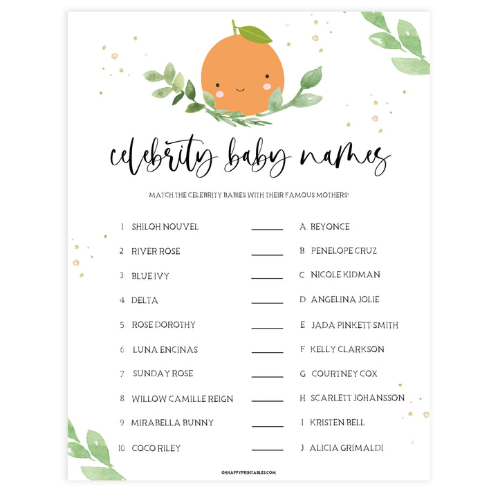 celebrity baby names game, Printable baby shower games, little cutie baby games, baby shower games, fun baby shower ideas, top baby shower ideas, little cutie baby shower, baby shower games, fun little cutie baby shower ideas