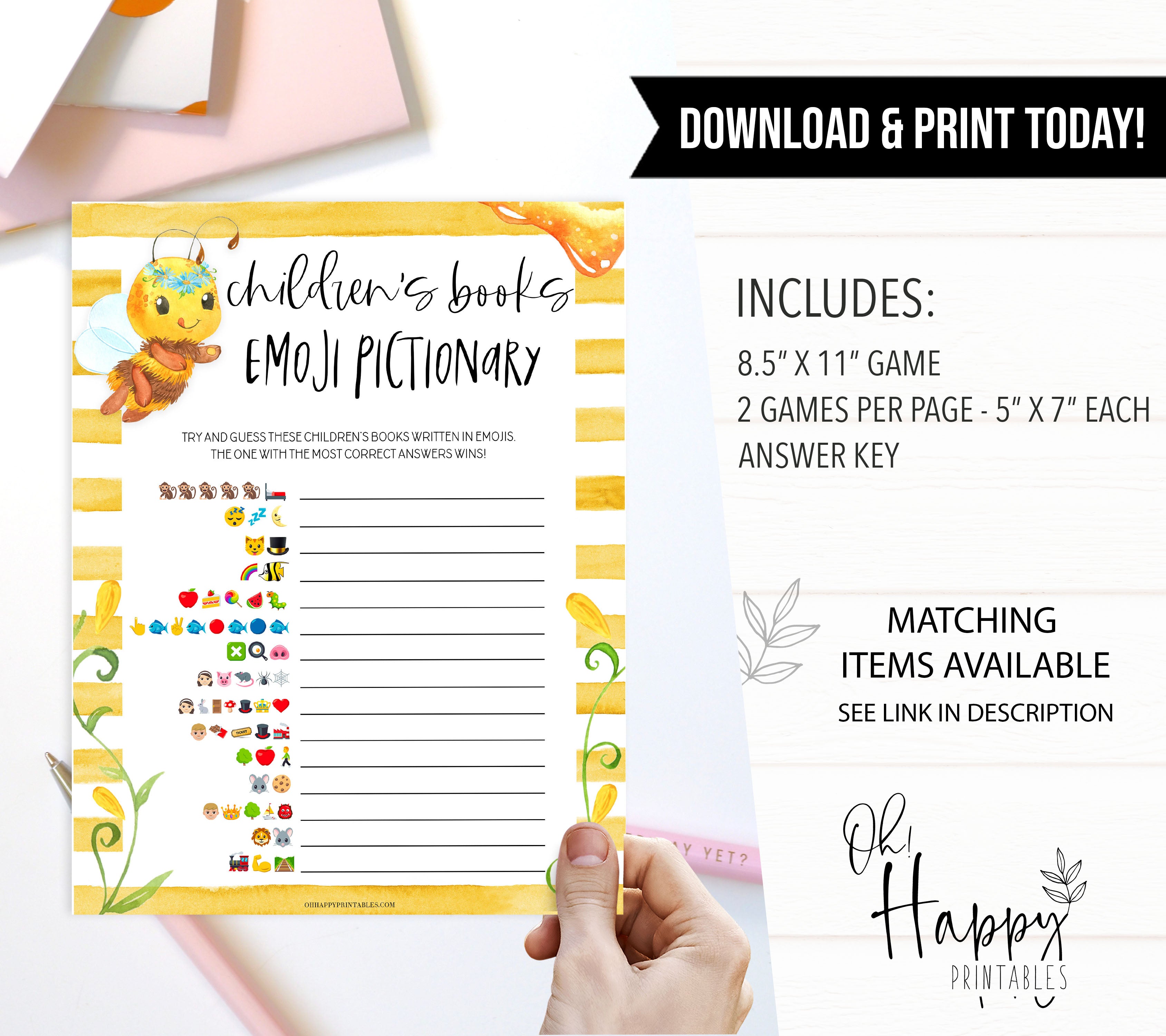 Childrens books emoji pictionary, Printable baby shower games, mommy bee fun baby games, baby shower games, fun baby shower ideas, top baby shower ideas, mommy to bee baby shower, friends baby shower ideas