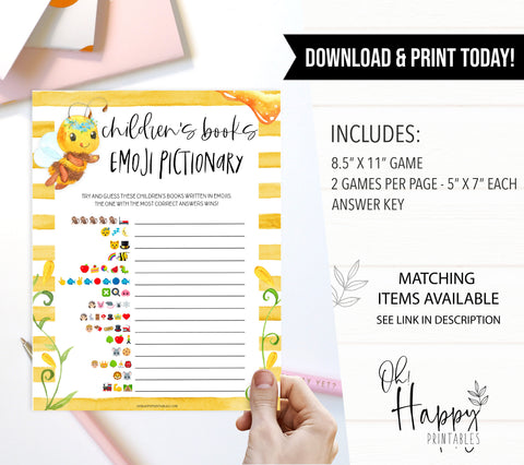 Childrens books emoji pictionary, Printable baby shower games, mommy bee fun baby games, baby shower games, fun baby shower ideas, top baby shower ideas, mommy to bee baby shower, friends baby shower ideas