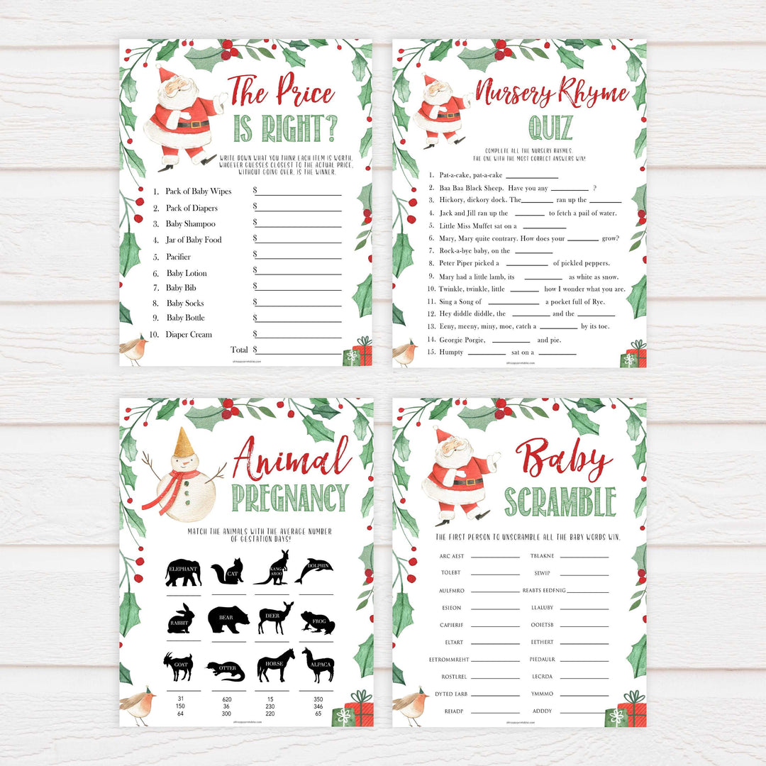 Christmas baby shower games, 10 baby shower games, festive baby shower games, best baby shower games, top 10 baby games, baby shower ideas, baby shower games