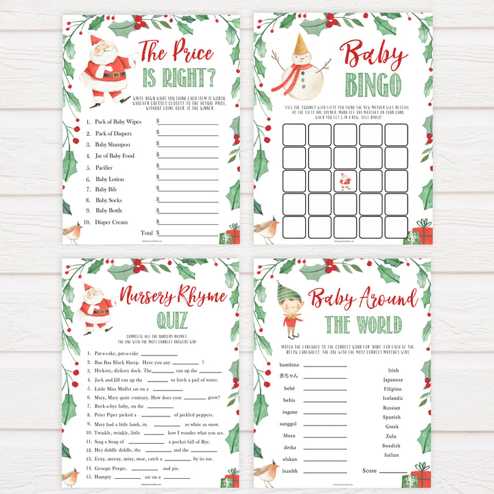 Christmas baby shower games, 7 baby shower games, festive baby shower games, best baby shower games, top 10 baby games, baby shower ideas, baby shower games