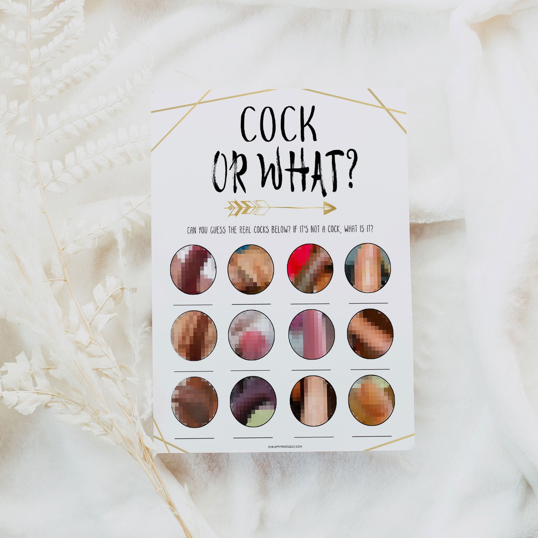 Cock or What Bachelorette Game - Bride Tribe