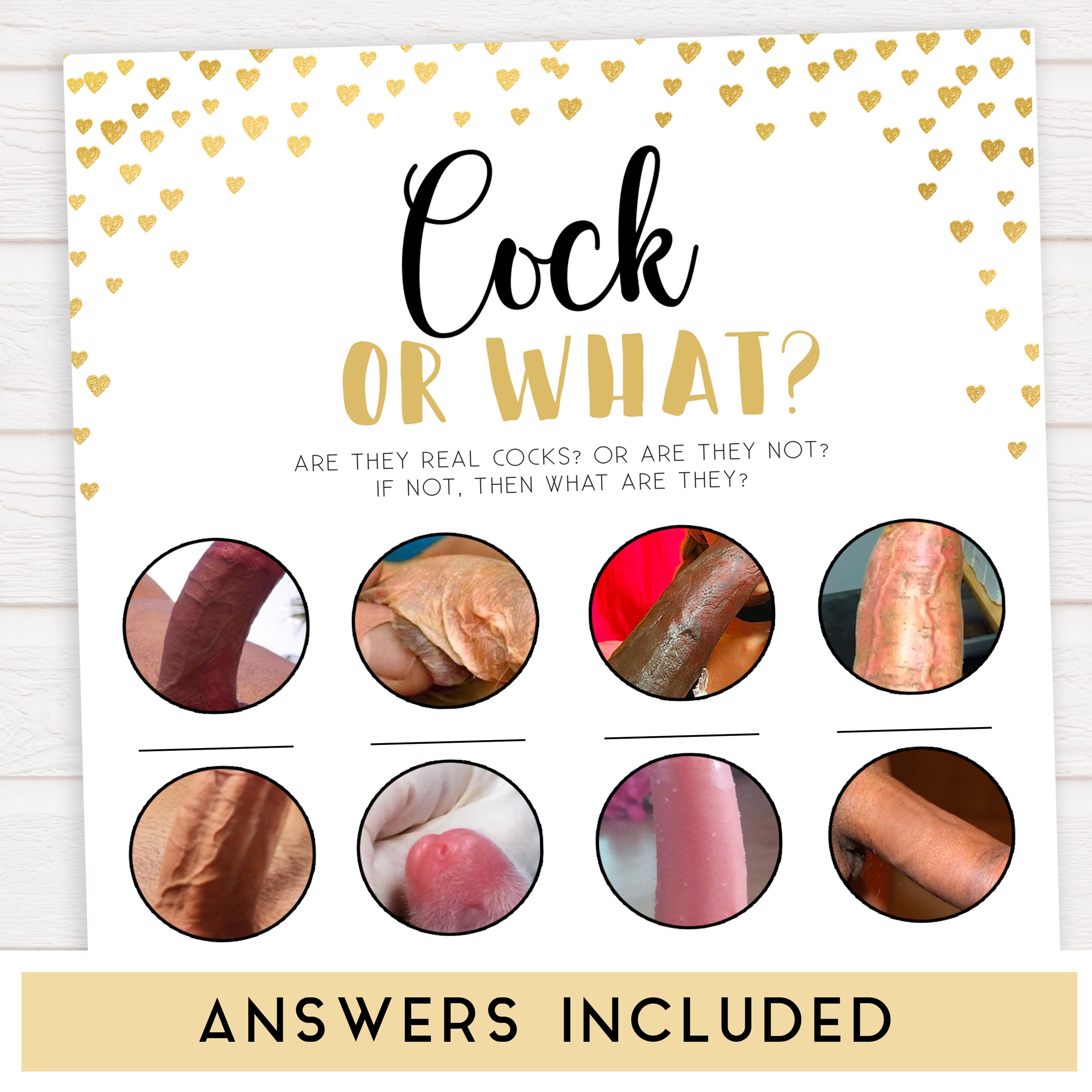 Gold hearts cock or what game, bachelorette games, bridal shower games, adult bridal games, fun bachelorette games, top bridal shower games, top bachelorette games, top 10 bridal games