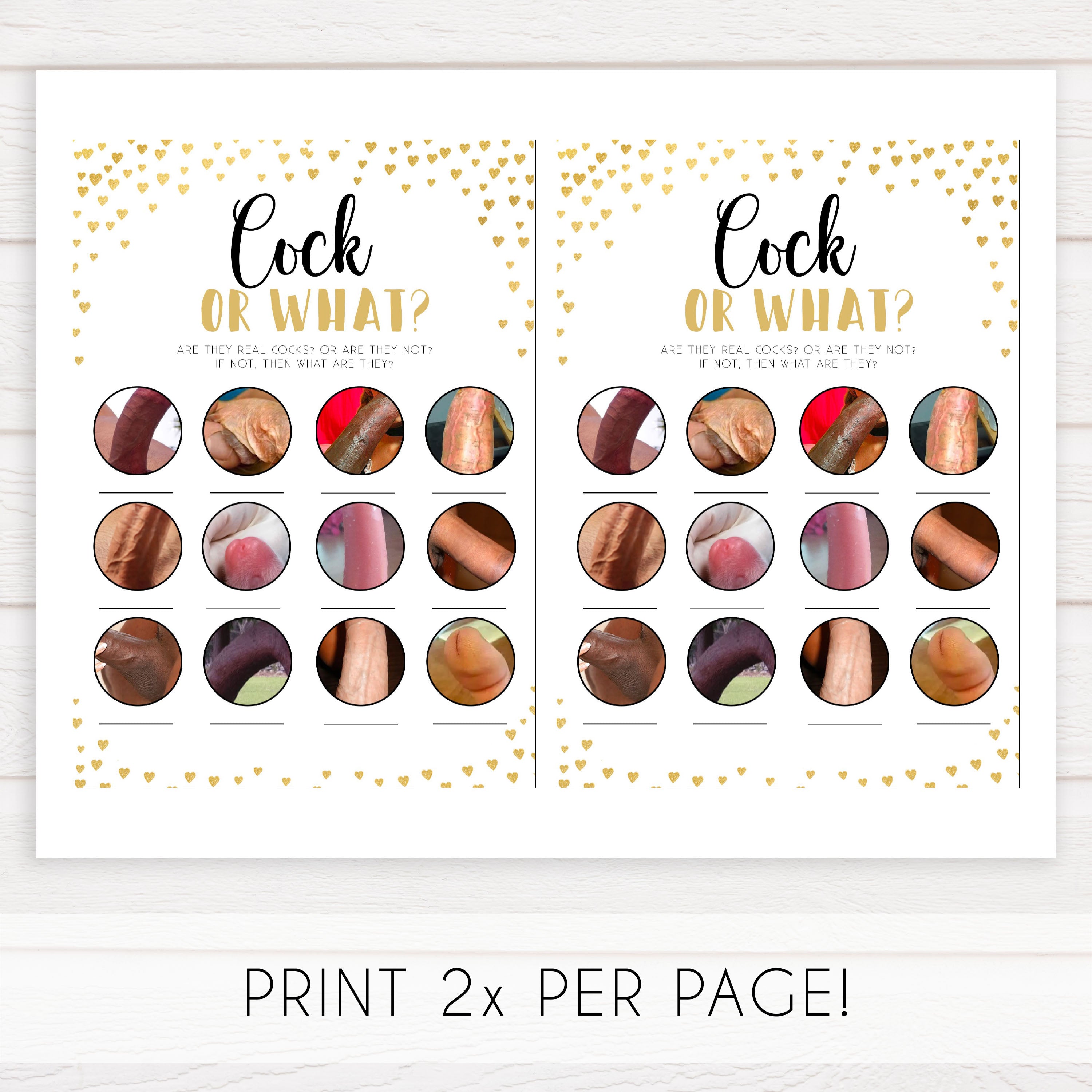 Gold hearts cock or what game, bachelorette games, bridal shower games, adult bridal games, fun bachelorette games, top bridal shower games, top bachelorette games, top 10 bridal games