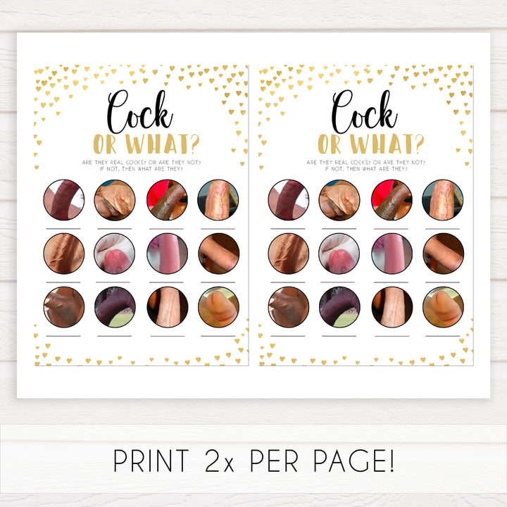 Gold hearts cock or what game, bachelorette games, bridal shower games, adult bridal games, fun bachelorette games, top bridal shower games, top bachelorette games, top 10 bridal games