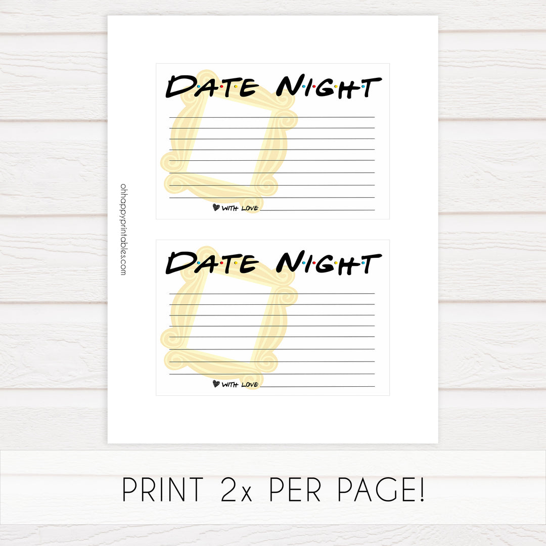 date night jar game, Printable bridal shower games, friends bridal shower, friends bridal shower games, fun bridal shower games, bridal shower game ideas, friends bridal shower