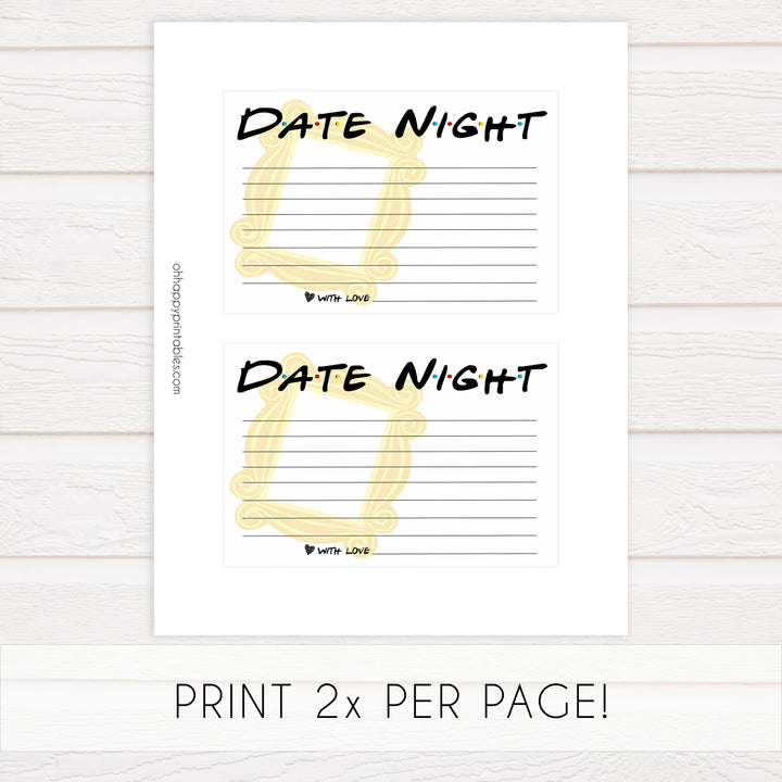date night jar game, Printable bridal shower games, friends bridal shower, friends bridal shower games, fun bridal shower games, bridal shower game ideas, friends bridal shower