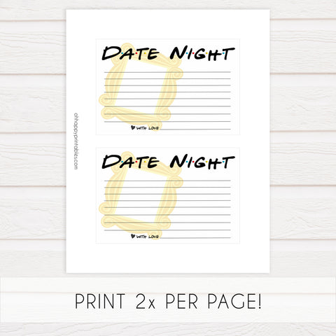 date night jar game, Printable bridal shower games, friends bridal shower, friends bridal shower games, fun bridal shower games, bridal shower game ideas, friends bridal shower