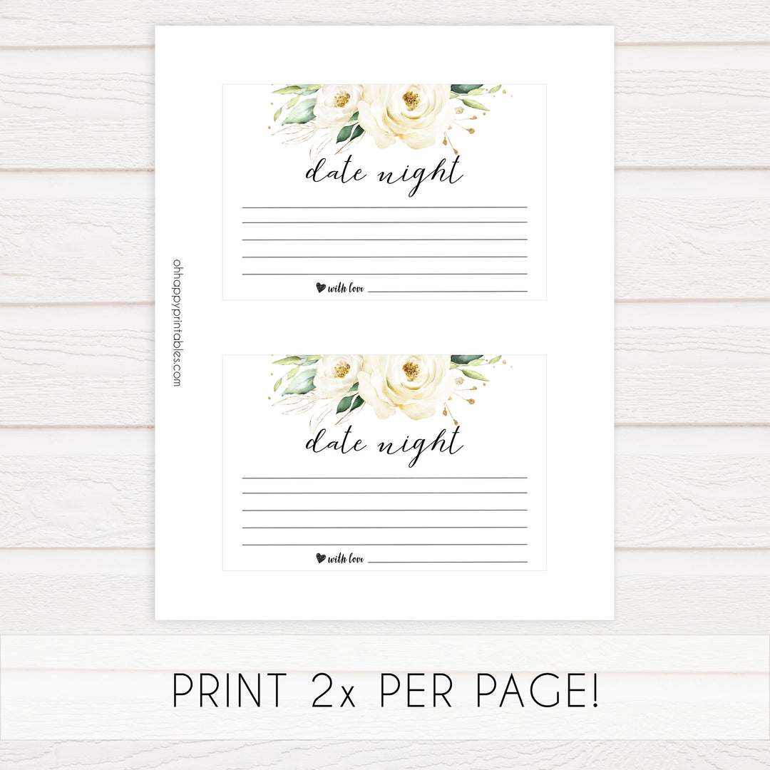 date night jar game, Printable bridal shower games, floral bridal shower, floral bridal shower games, fun bridal shower games, bridal shower game ideas, floral bridal shower