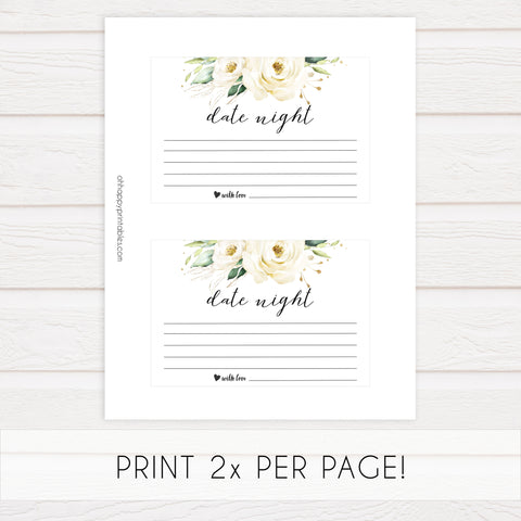 date night jar game, Printable bridal shower games, floral bridal shower, floral bridal shower games, fun bridal shower games, bridal shower game ideas, floral bridal shower